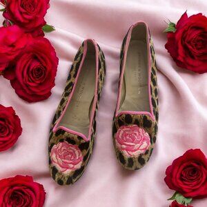 Leopard Print Women's Shoes with Pink Accents